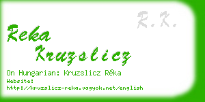 reka kruzslicz business card